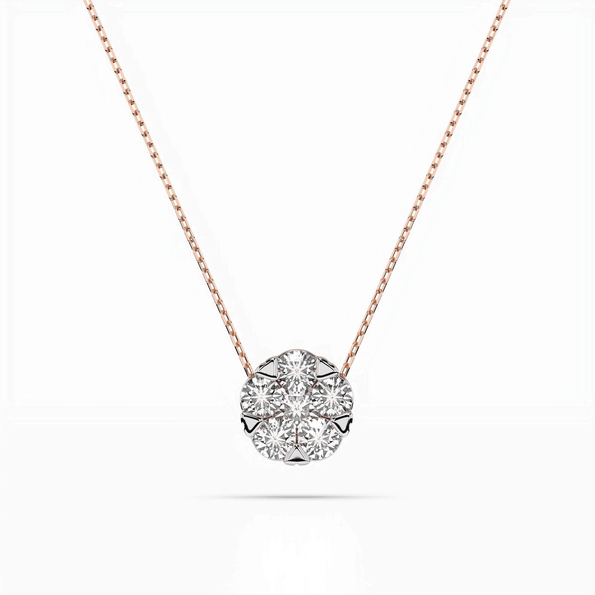 Illusion Necklace (Round), 0.15 ct — 104-10033(3.4)