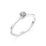 Solitaire Diamond Ring Round Brilliant 0.3ct by Qutahia Jewellery