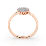 Illusion Diamond Ring Round 0.15ct by Qutahia Jewellery