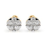 Illusion Diamond Earrings Round 0.3ct by Qutahia Jewellery