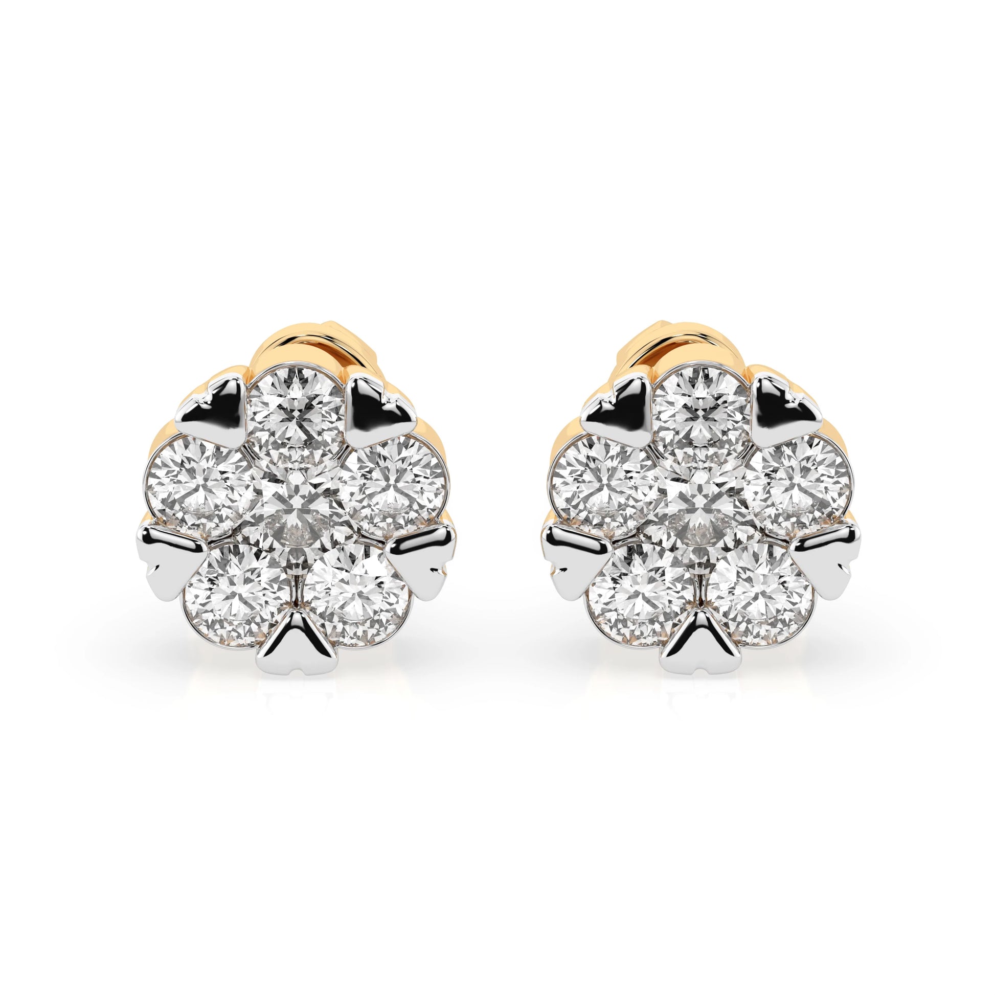 Illusion Earring (Round), 0.3 ct — 102-10015/2(3.4)