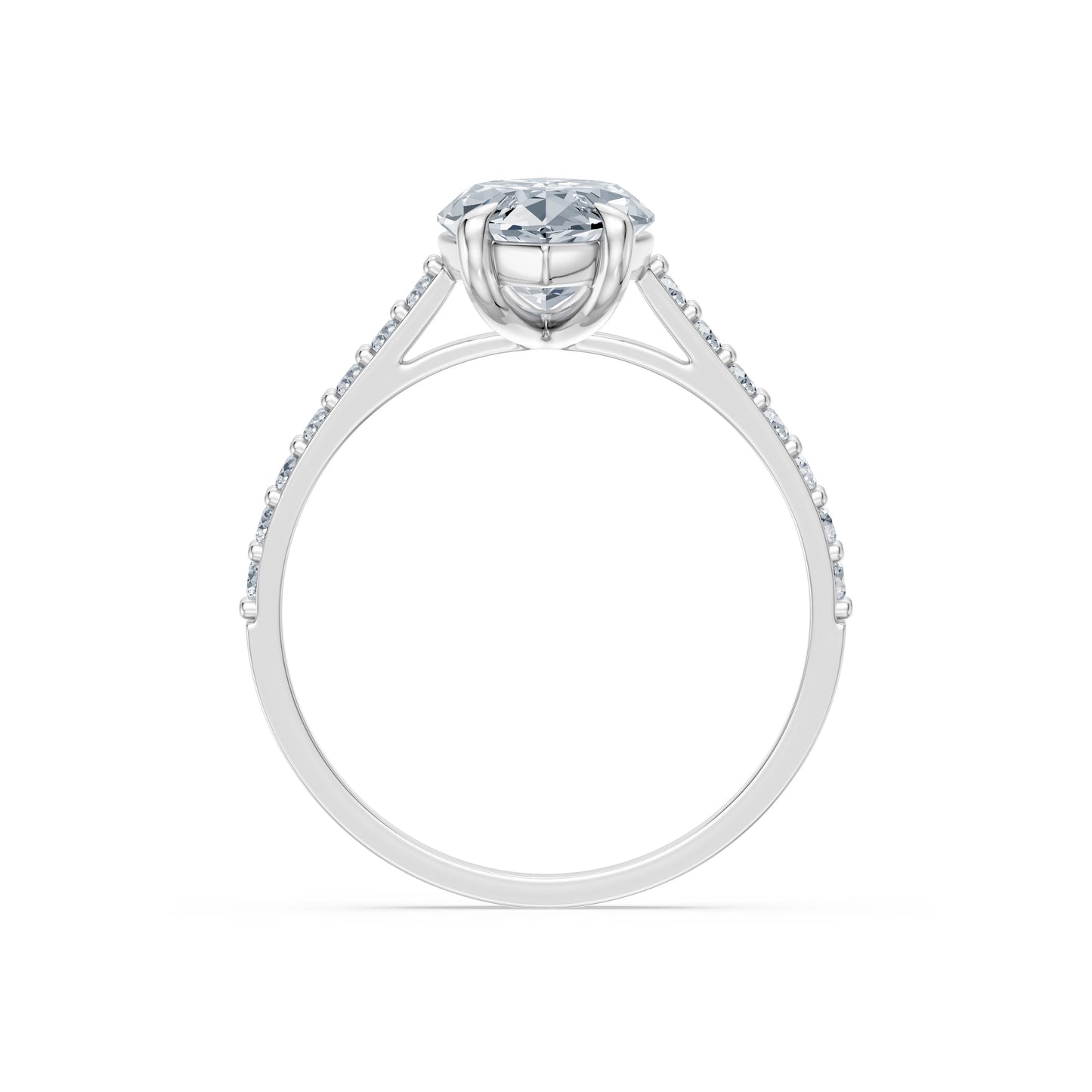 Marquise Lab Grown Diamond Slim Pave Eternity Ring 2.0ct by Qutahia Jewellery