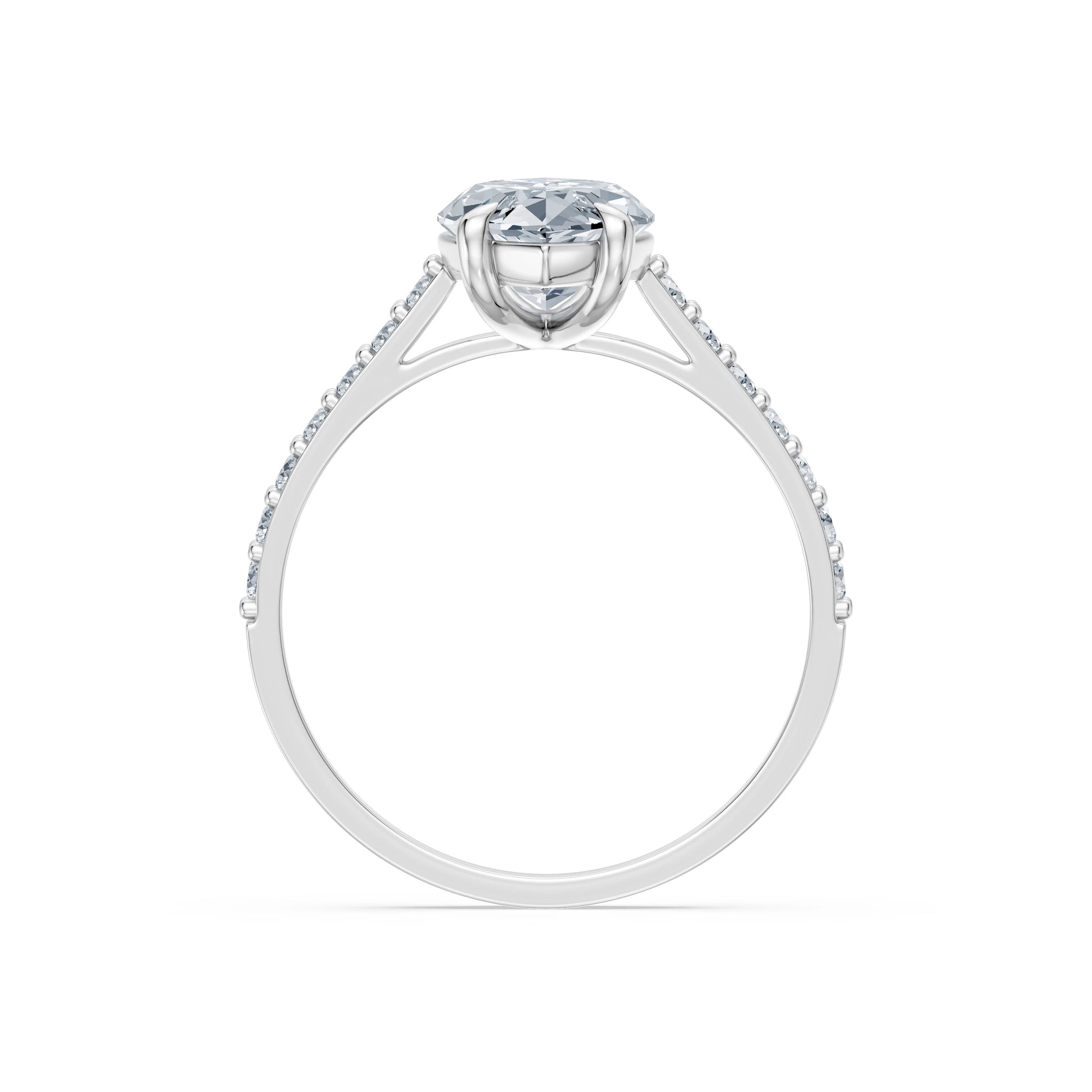 Marquise Lab Grown Diamond Slim Pave Eternity Ring 2.0ct by Qutahia Jewellery
