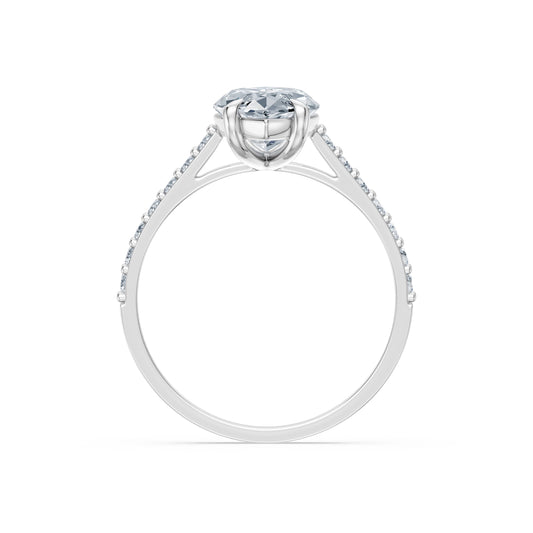 Marquise Lab Grown Diamond Slim Pave Eternity Ring 2.0ct by Qutahia Jewellery