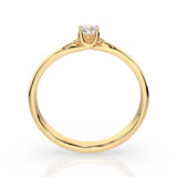 Solitaire Diamond Ring Round 0.1ct by Qutahia Jewellery
