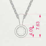 Diamond Pendant Necklace Round 0.1ct by Qutahia Jewellery