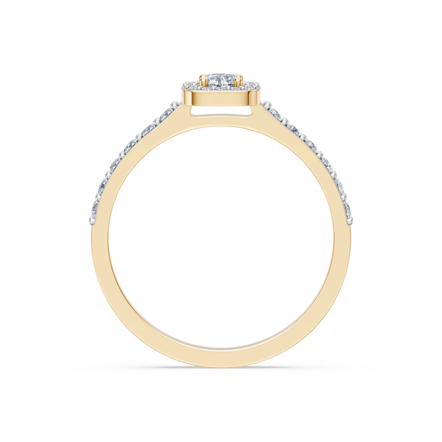 Round Brilliant Diamond Micro Pave Eternity Ring 0.2ct by Qutahia Jewellery
