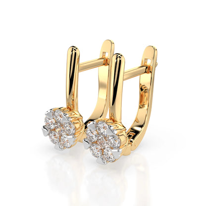 Illusion Earring (Round), 0.12 ct — 102-10015/1(2.5)