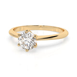 Solitaire Diamond Ring Round 0.3ct by Qutahia Jewellery