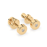 Diamond Stud Earrings Round 0.04ct by Qutahia Jewellery