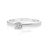 Solitaire Diamond Ring Round 0.1ct by Qutahia Jewellery