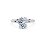 Oval Lab Grown Diamond Micro Pave Engagement Ring 2.0ct by Qutahia Jewellery