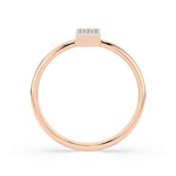 Illusion Diamond Ring Round 0.05ct by Qutahia Jewellery