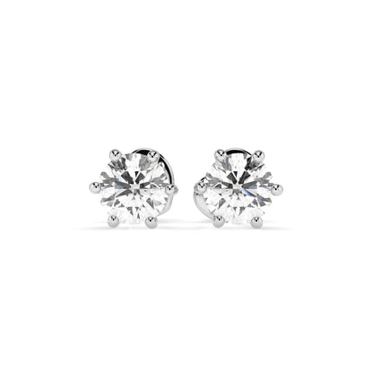 Solitaire Butterfly Earring (Round), 0.6 ct — 102-10027(4.2)