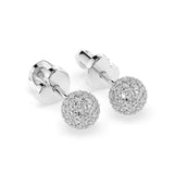 Illusion Diamond Earrings Round 0.46ct by Qutahia Jewellery