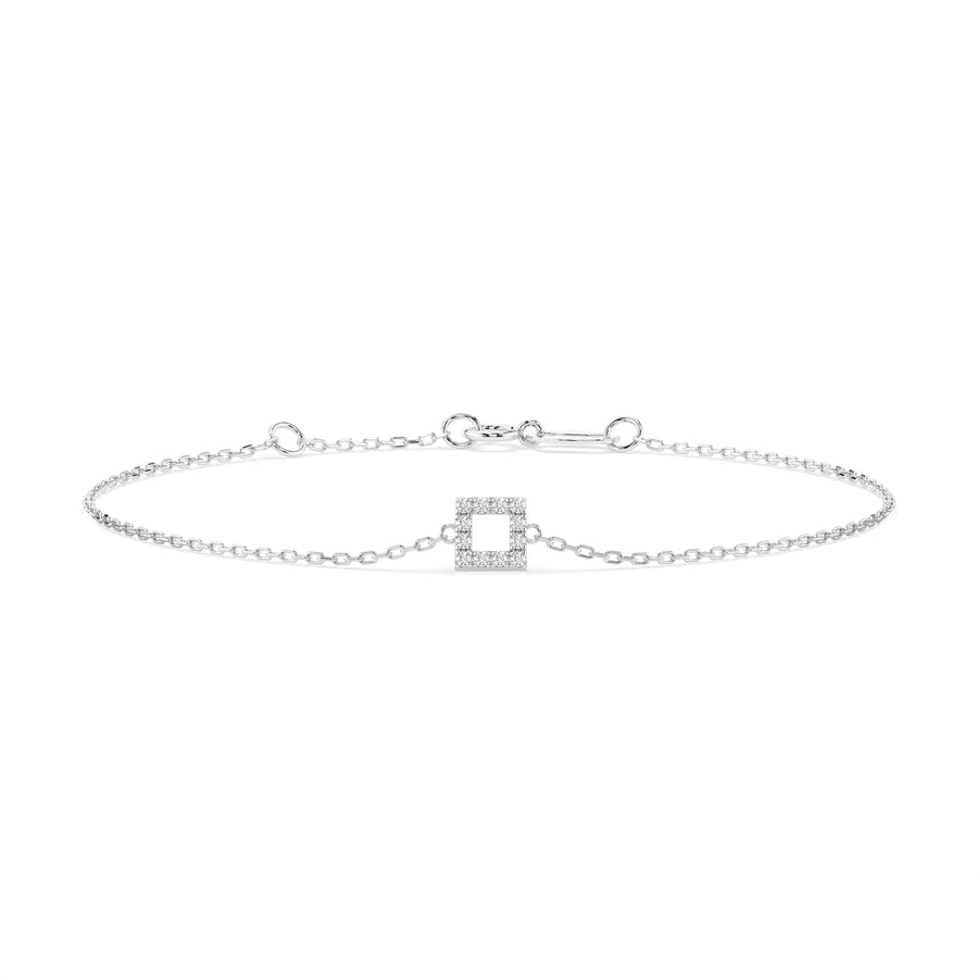 Diamond Bracelet Gold Round 0.06ct by Qutahia Jewellery