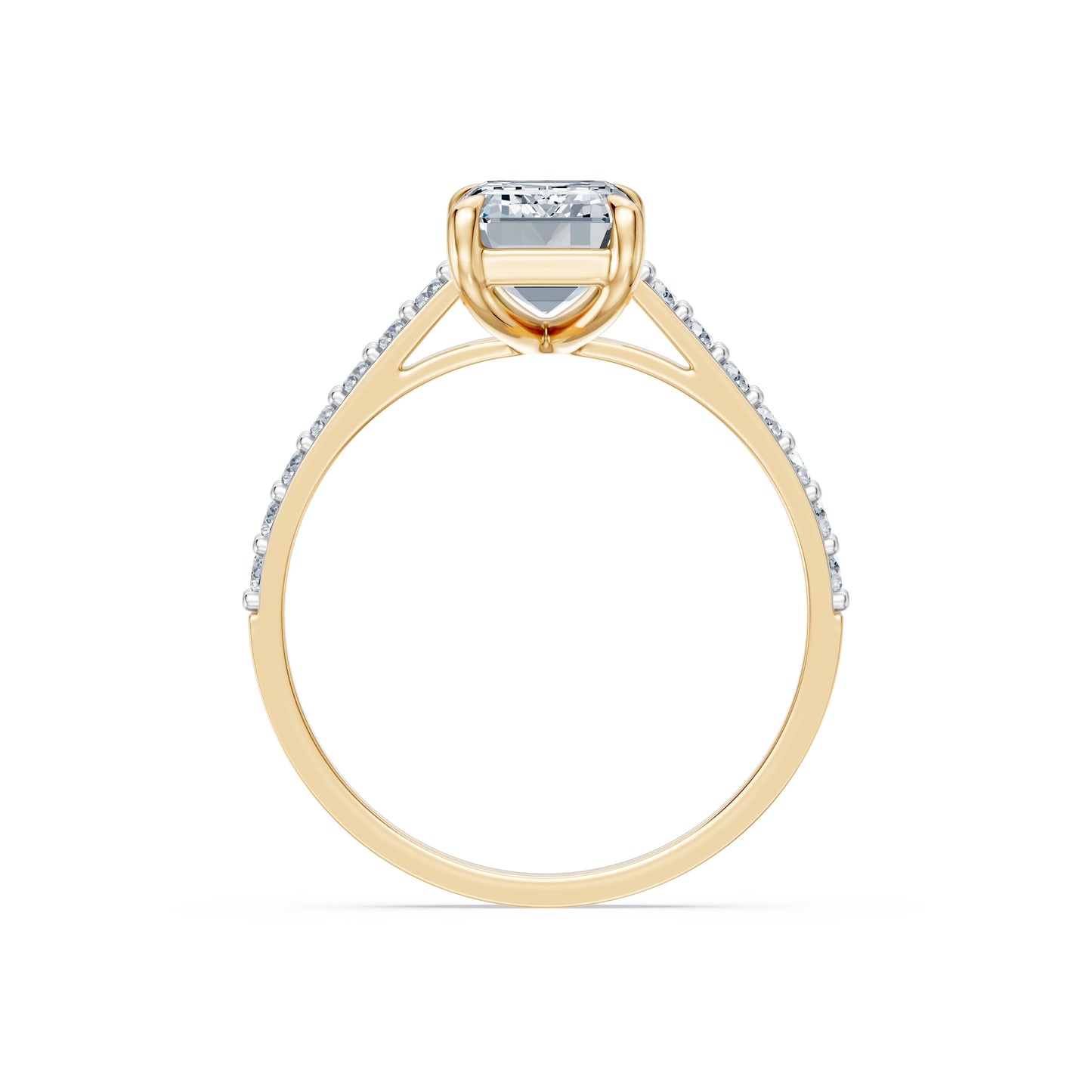 Emerald Lab Grown Diamond Slim Pave Eternity Ring 2.0ct by Qutahia Jewellery