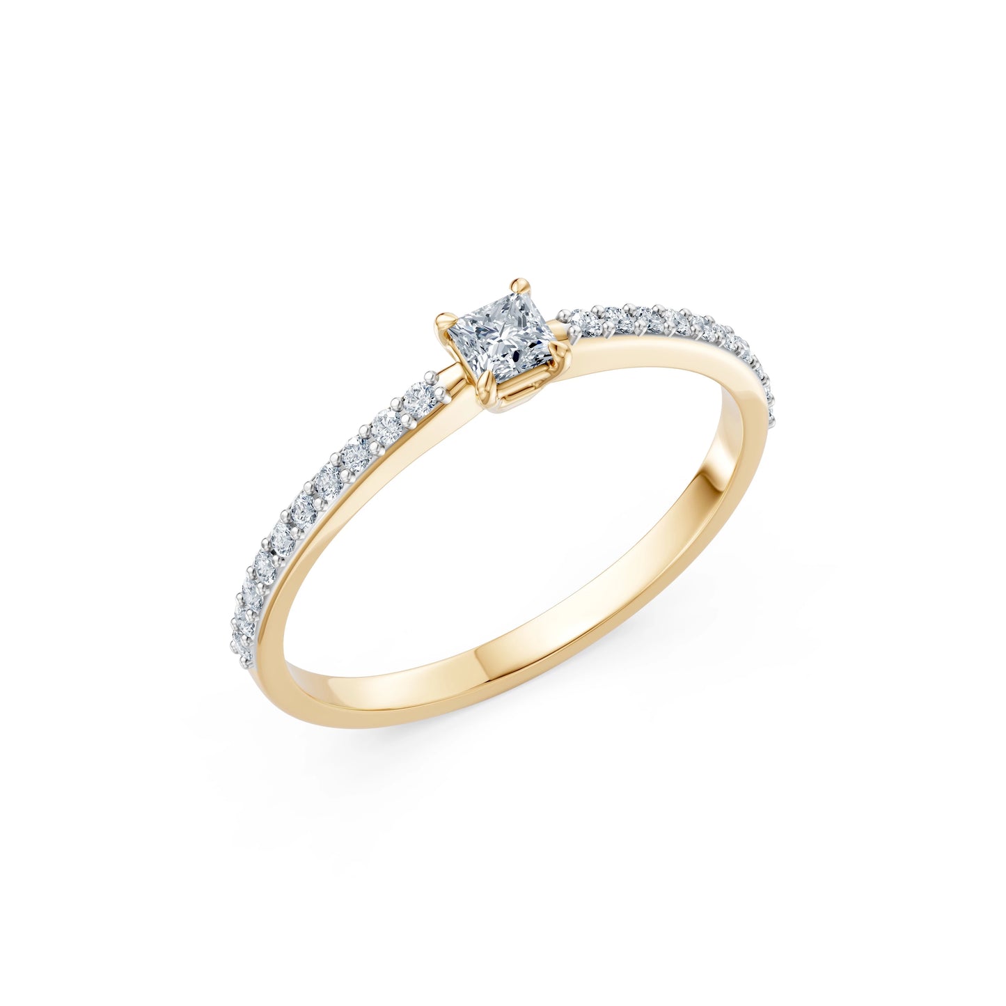 Solitaire Ring, 0.17 ct — 101-10116/2(3.0)PR