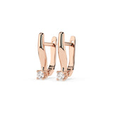 Solitaire English Lock Earring (Round), 0.12 ct — 102-10035(2.5)