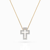 Delicate Diamond Necklace Round 0.17ct by Qutahia Jewellery