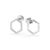Small Diamond Earrings Round 0.29ct by Qutahia Jewellery