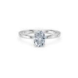 Oval Lab Grown Diamond Solitaire Engagement Ring 1.0ct by Qutahia Jewellery