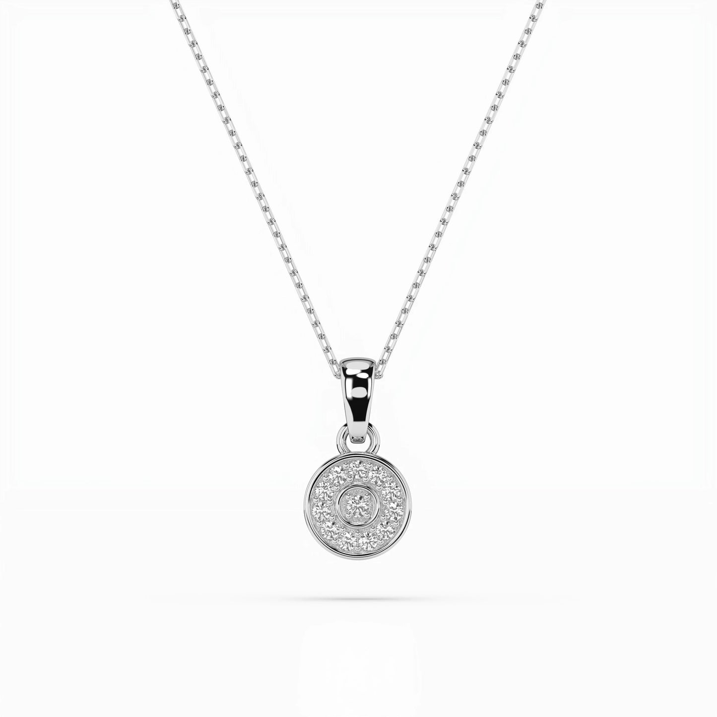 Illusion Necklace (Round), 0.01 ct — 104-10032