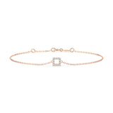 Diamond Bracelet Gold Round 0.06ct by Qutahia Jewellery