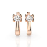 Small Diamond Earrings Round 0.5ct by Qutahia Jewellery