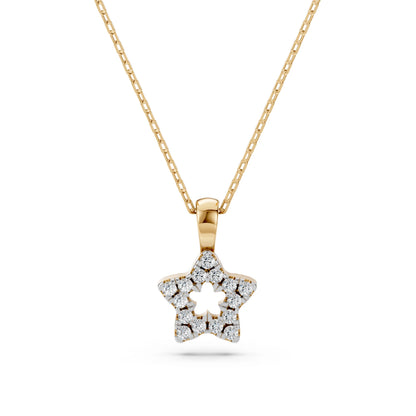 Minimalism Necklace (Round), 0.08 ct — 104-10078