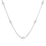Delicate Diamond Necklace Round 0.14ct by Qutahia Jewellery
