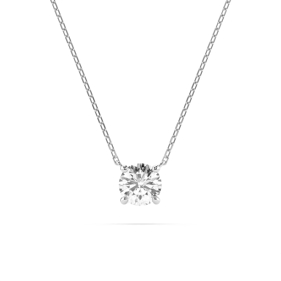 Diamond Pendant Necklace Round 0.25ct by Qutahia Jewellery