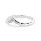 Minimalist Diamond Ring Round 0.05ct by Qutahia Jewellery