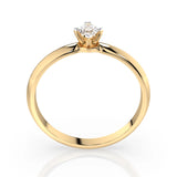 Solitaire Diamond Ring Marquise 0.15ct by Qutahia Jewellery