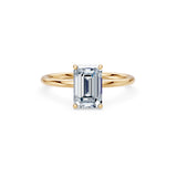 Emerald Lab Grown Diamond Micro Pave Engagement Ring 2.0ct by Qutahia Jewellery