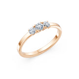 Solitaire Eternity Diamond Ring Round Brilliant 0.15ct by Qutahia Jewellery