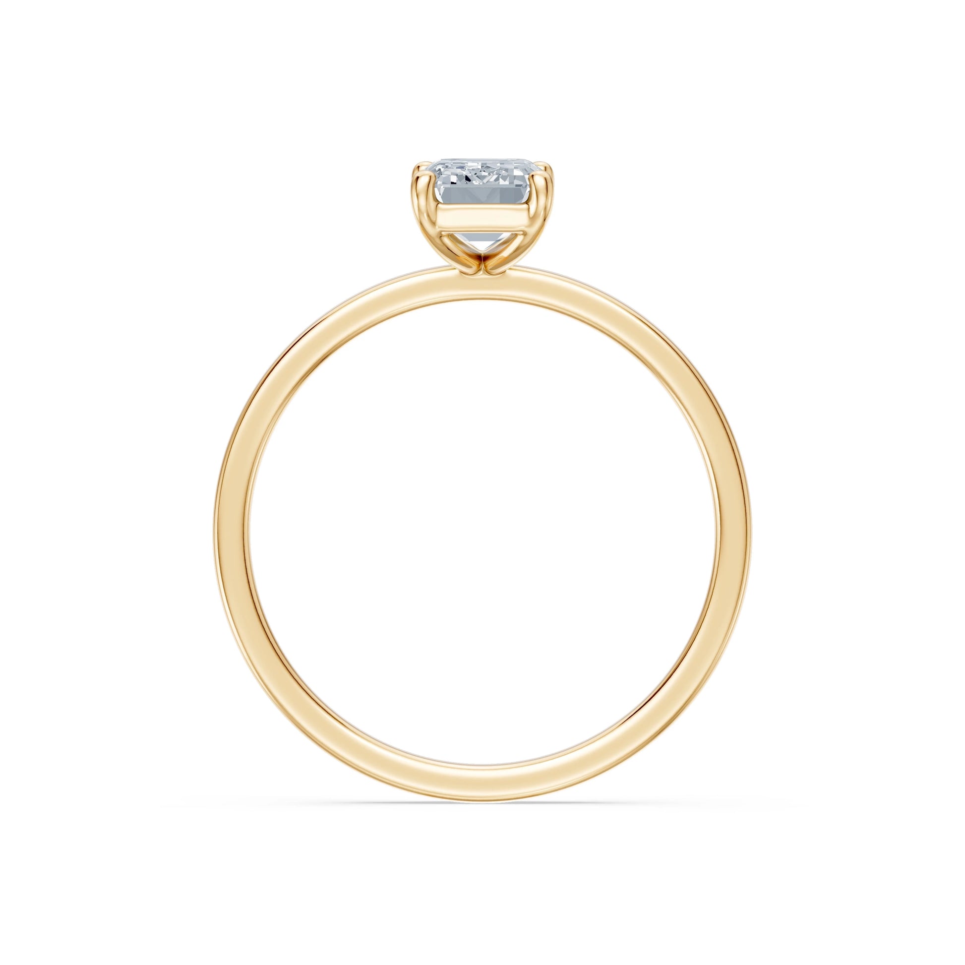 Emerald Lab Grown Diamond Solitaire Engagement Ring 1.0ct by Qutahia Jewellery