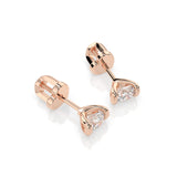 Diamond Stud Earrings Round 0.6ct by Qutahia Jewellery