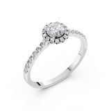 Solitaire Eternity Diamond Ring Round 0.5ct by Qutahia Jewellery