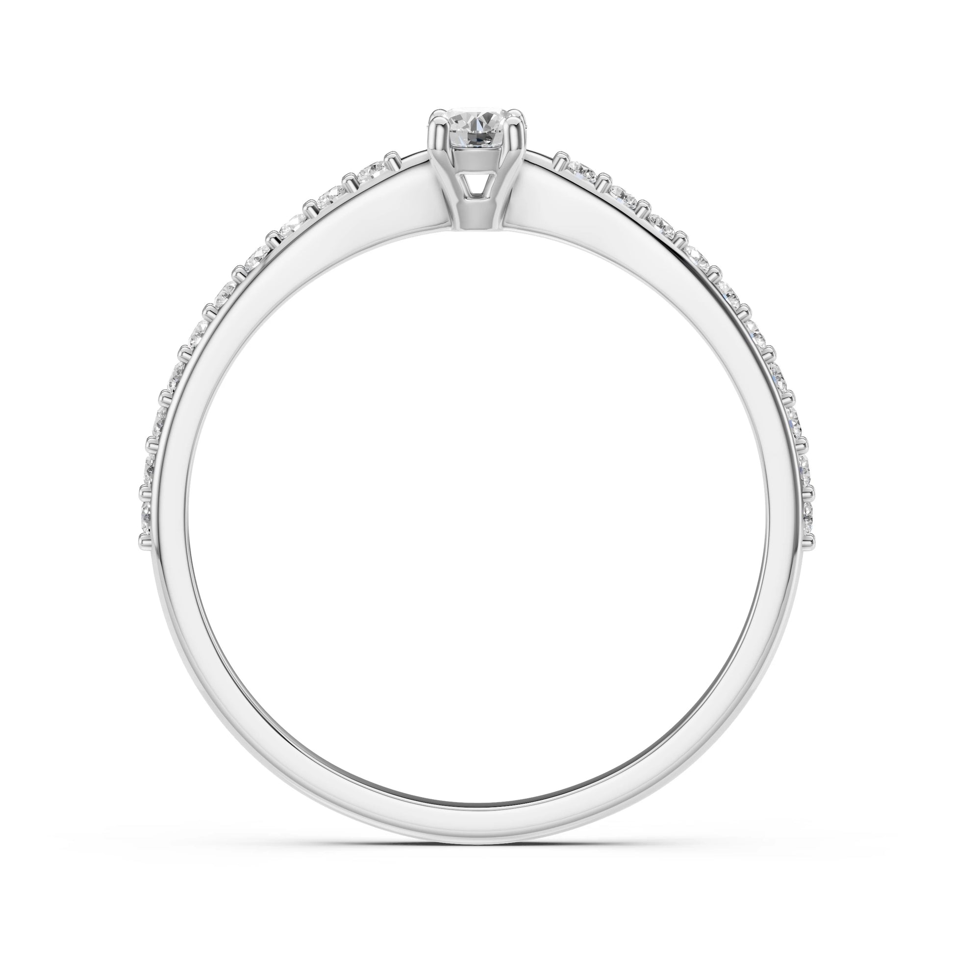 Solitaire Eternity Ring (Round), 0.1 ct — 101-10116/2(3.0)
