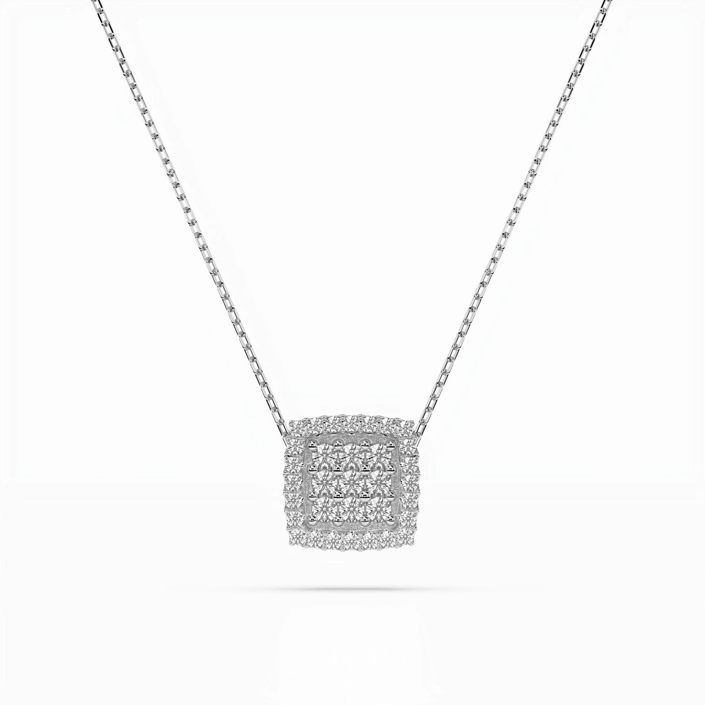 Illusion Necklace (Round), 0.12 ct — 104-10035