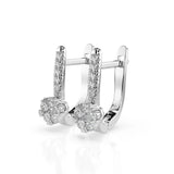 Illusion Diamond Earrings Round 0.06ct by Qutahia Jewellery
