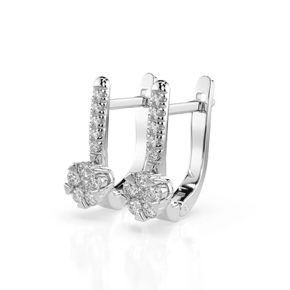 Illusion Earring (Round), 0.06 ct — 102-10015/4(2.0)