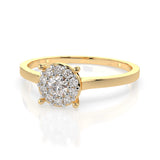 Solitaire Eternity Diamond Ring Round 0.06ct by Qutahia Jewellery