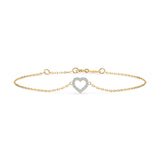Diamond Bracelet Gold Round 0.07ct by Qutahia Jewellery