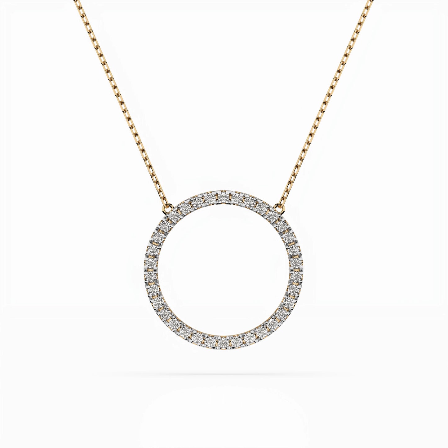 Minimalism Necklace (Round), 0.2 ct — 104-10023