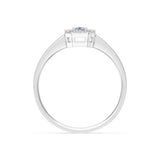 Solitaire Eternity Diamond Ring Princess 0.17ct by Qutahia Jewellery