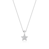 Delicate Diamond Necklace Round 0.03ct by Qutahia Jewellery