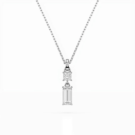 Solitaire Necklace (Baguette), 0.1 ct — 104-10071/1(0.30)BAQ