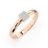 Illusion Diamond Ring Round 0.05ct by Qutahia Jewellery